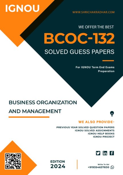 IGNOU BCOC 132 Solved Guess Paper (BCOMG 1st year)