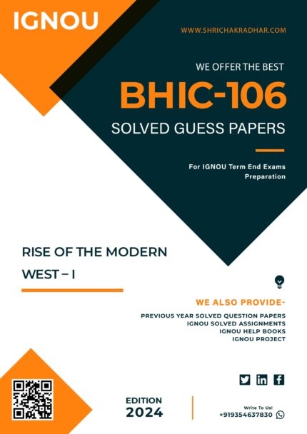 IGNOU BHIC 106 Solved Guess Papers (BA Honours English)