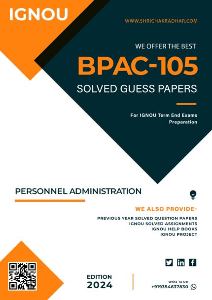IGNOU BPAC 105 Solved Guess Paper (BAPAH)