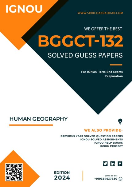 IGNOU BGGCT 132 Solved Guess Paper (BSCG Geography)