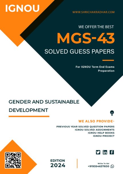 IGNOU MGS 43 Solved Guess Paper (CGAS)