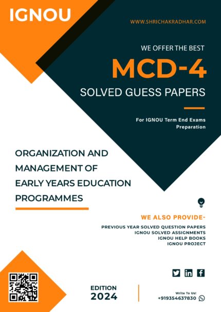 IGNOU MCD 4 Solved Guess Paper (PGDECFE)