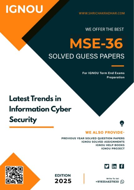 IGNOU MSE 36 Guess Paper Solved PDF (MSCIS)